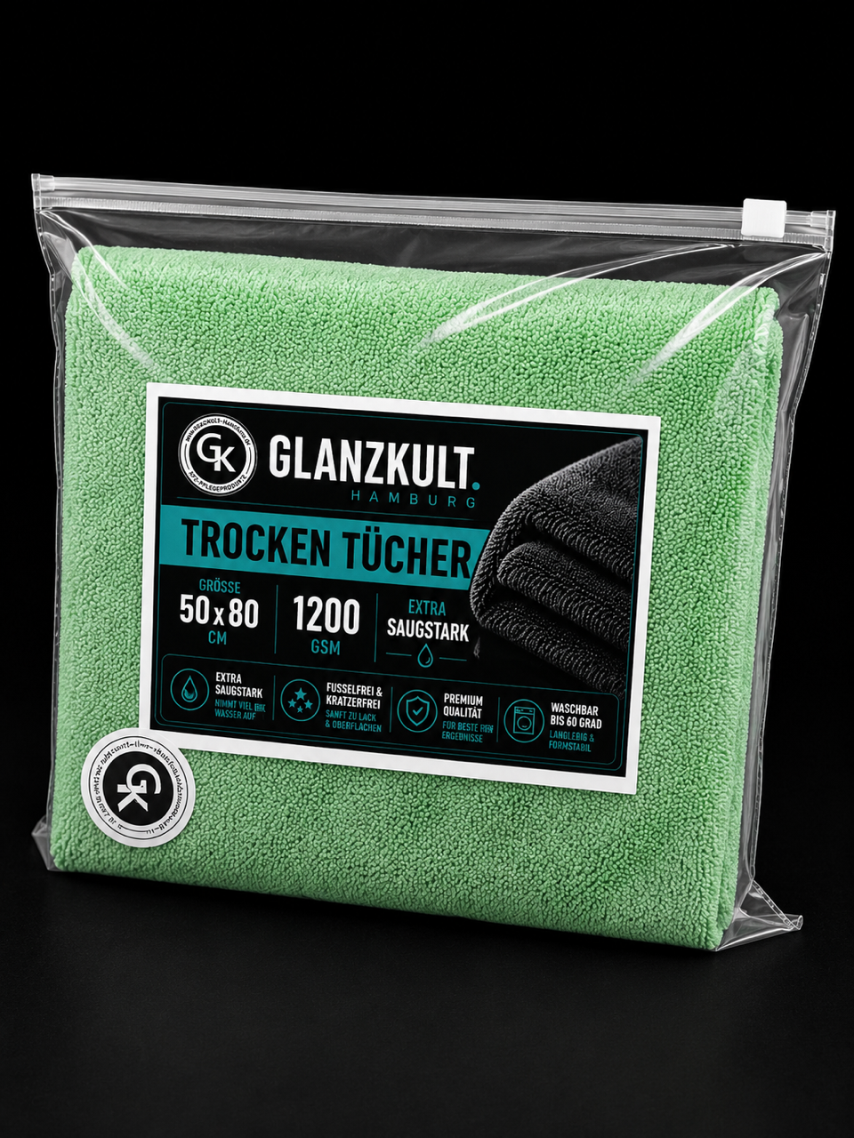 GKH Premium Trockentuch 1200 GSM (50 x 80 cm) Grün